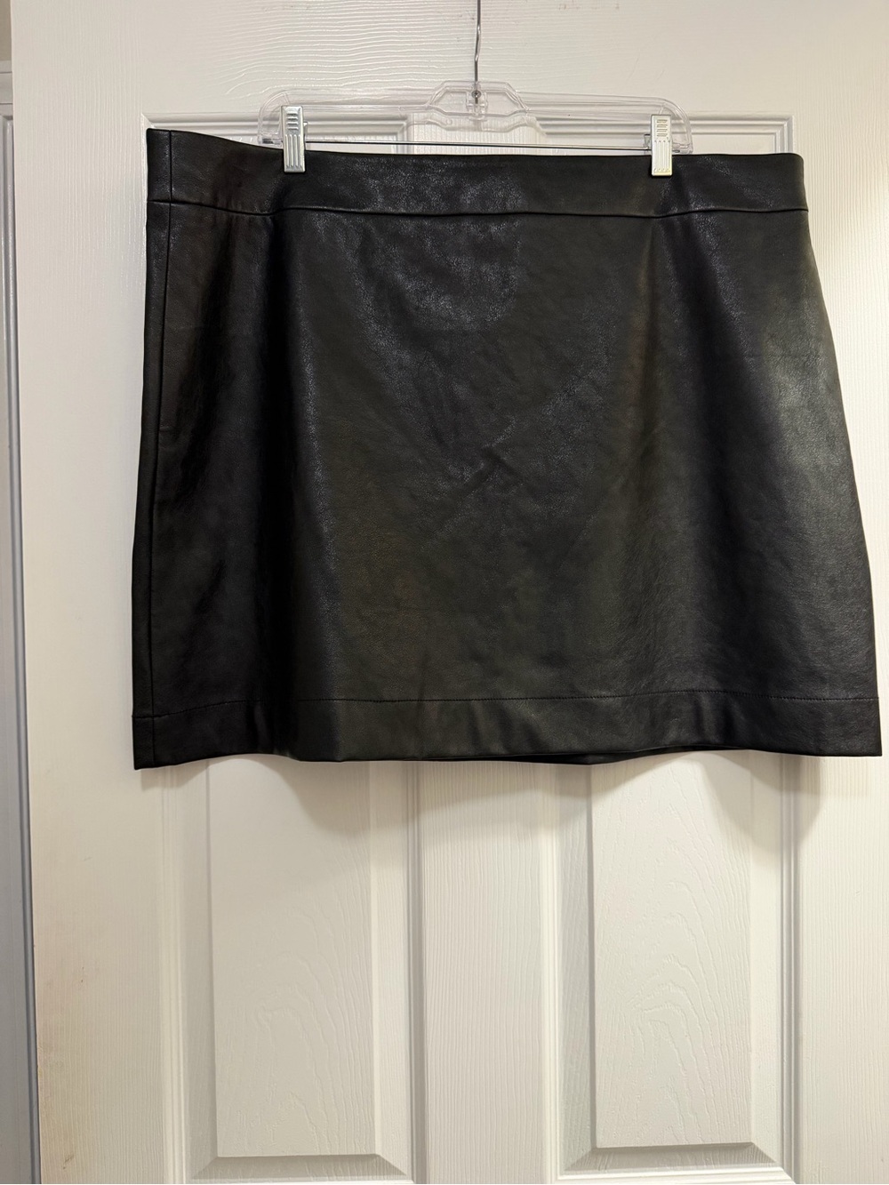J. Crew Black Faux Leather Mini Skirt